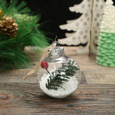 10 Pieces Of 2025 Creative New PET Transparent Snow Ball 6cm Christmas Tree Pendant Christmas Decoration Gift Christmas Ball