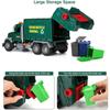 Garbage Truck Toys for Boys Powered Push Car with Lights & Sounds Trash Sorting Model Car Building Toy Set with Garbage Cans