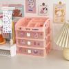 Girly Heart Plastic Desktop Drawer: Dustproof Storage for Stationery & Cosmetics