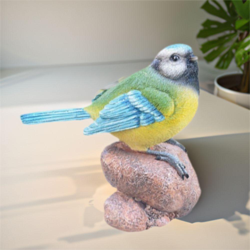 Resin Garden Bird Sculpture Cute Small Animal Model Durable Bird Statue  Outdoor Patio Porch