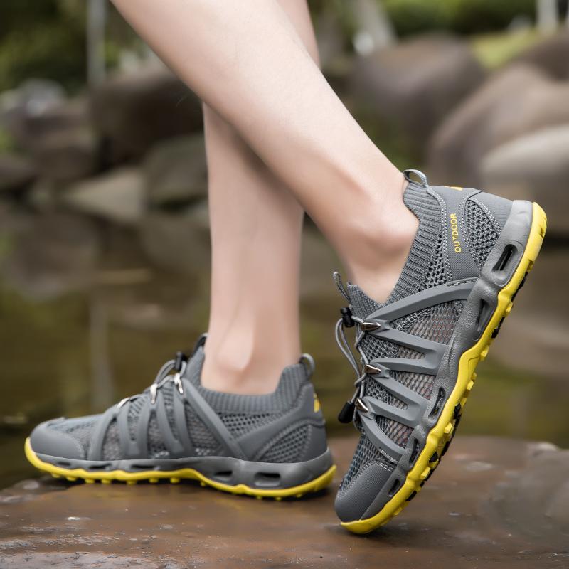 Unisex Water Shoes Quick Dry Mesh Aqua Sneakers Outdoor Walking Footwear Style 2028 Beach Travel Shoes Comfortable Daily Wear