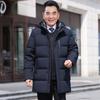 Middle-aged and Elderly Men's Down Jacket Mid-length Winter New Style Casual Fur Collar Warm Coat