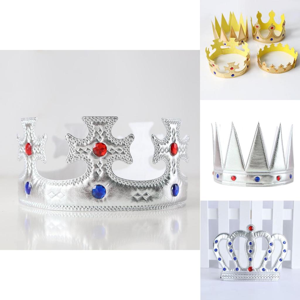 Stilvolle goldene Krone für Kinder, perfekt für Halloween- und Geburtstagsfeiern
