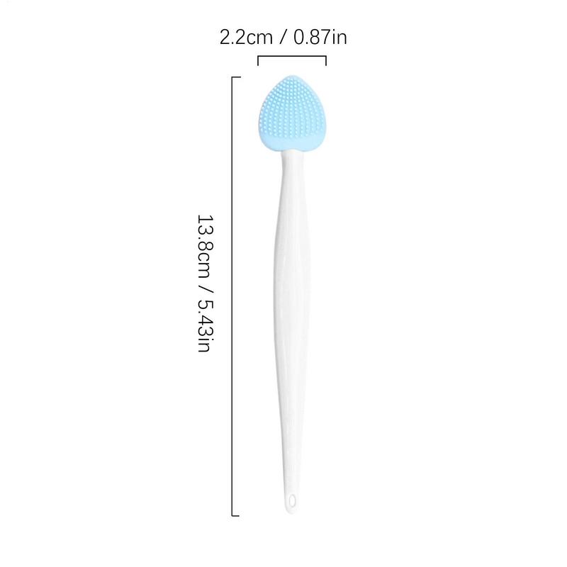 Skin Care Lip Exfoliating Facial Cleansing Face Scrub Nose Clean Brush Blackhead Remove Silicone Double-Sided Skin Care Tool