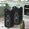 82/115L Cesto porta bottiglie vuote Pieghevole Borsa raccoglitore bottiglie acque reflue da cucina con manico in alluminio Cestino di grande capacità