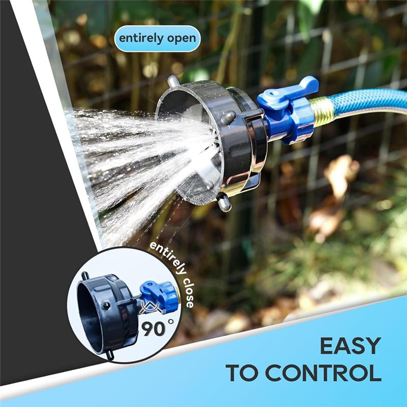 A84X-RV Sewer Hose Accessories- Rinse Cap For Water Flow Shut Off Valve Fits All 3" Sewer Bayonet Fittings For Garden Hose