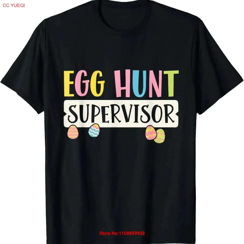 Easter Egg Hunt Supervisor Funny Mom Dad Unisex Unisex Kids T Shirt Vintage Soft Homme Top For Everyday Wear Streetwear