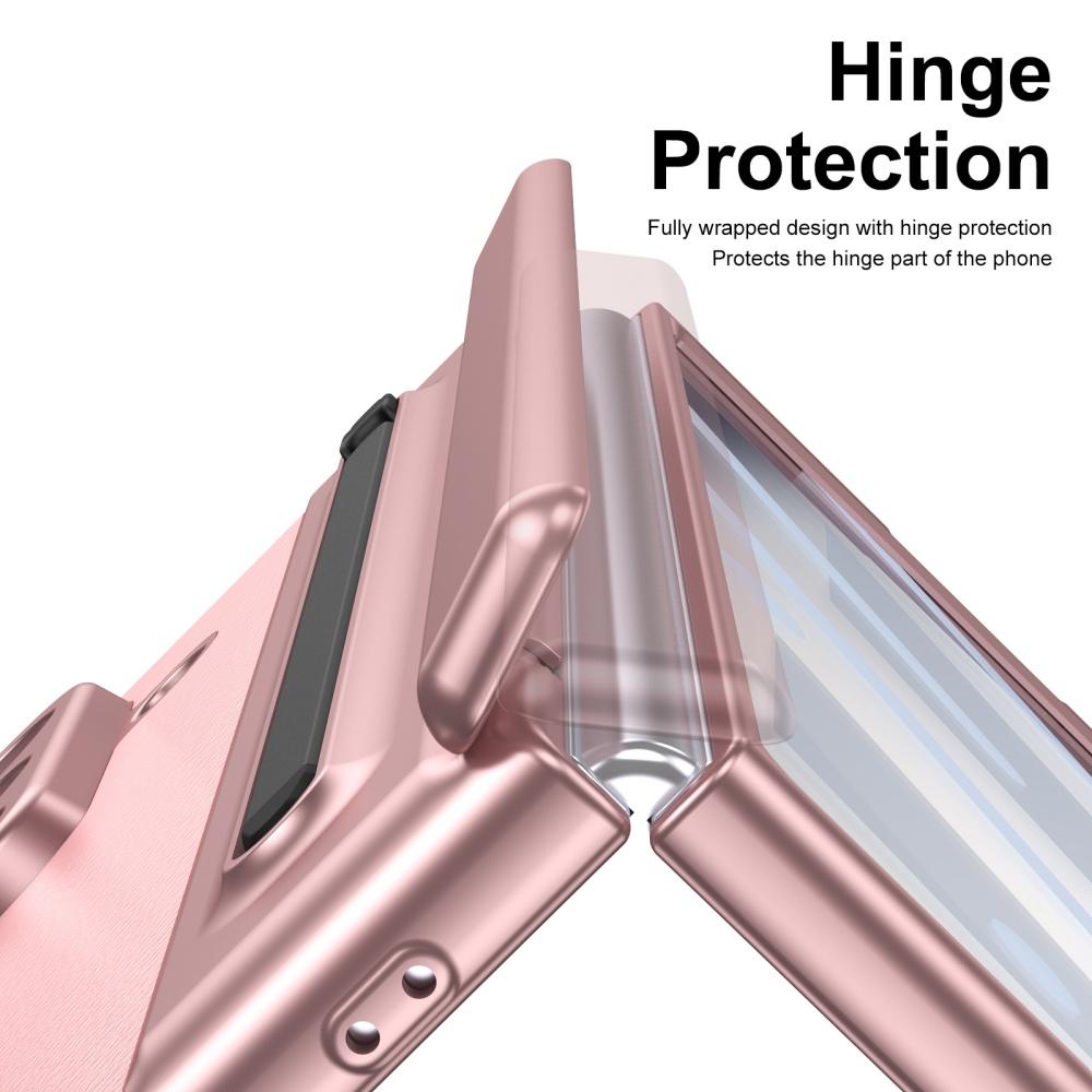 Z Fold7 Hinge Protection Leather Case For For Samsung Galaxy Z Fold7 Fold 7 Fashion Electronic Pen Slot Cover with Glass Film