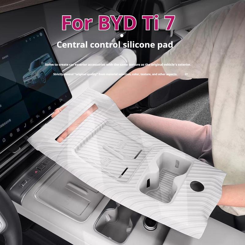 For BYD Ti 7 Leopard 7 Car Silicone Pad for Central Control Gear Shift Multi-functional Scratch-resistant Modify Car Accessories