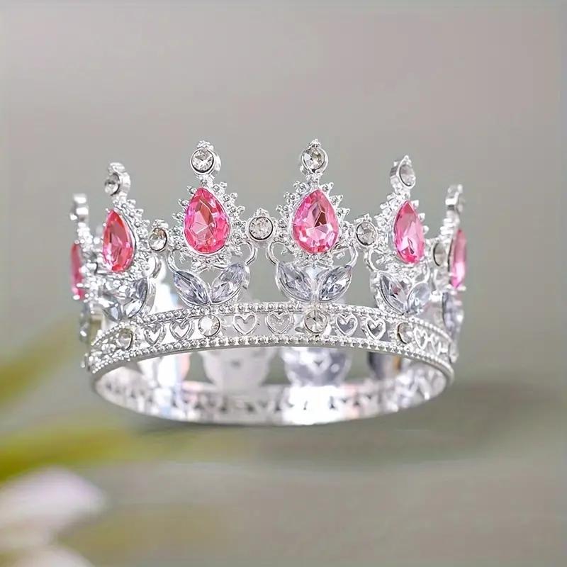 Luxury Baroque Jewelry Crown Retro Princess Queen Banquet Photography Prop Women's Shining Crystal Crown Bridal Hair Accessories
