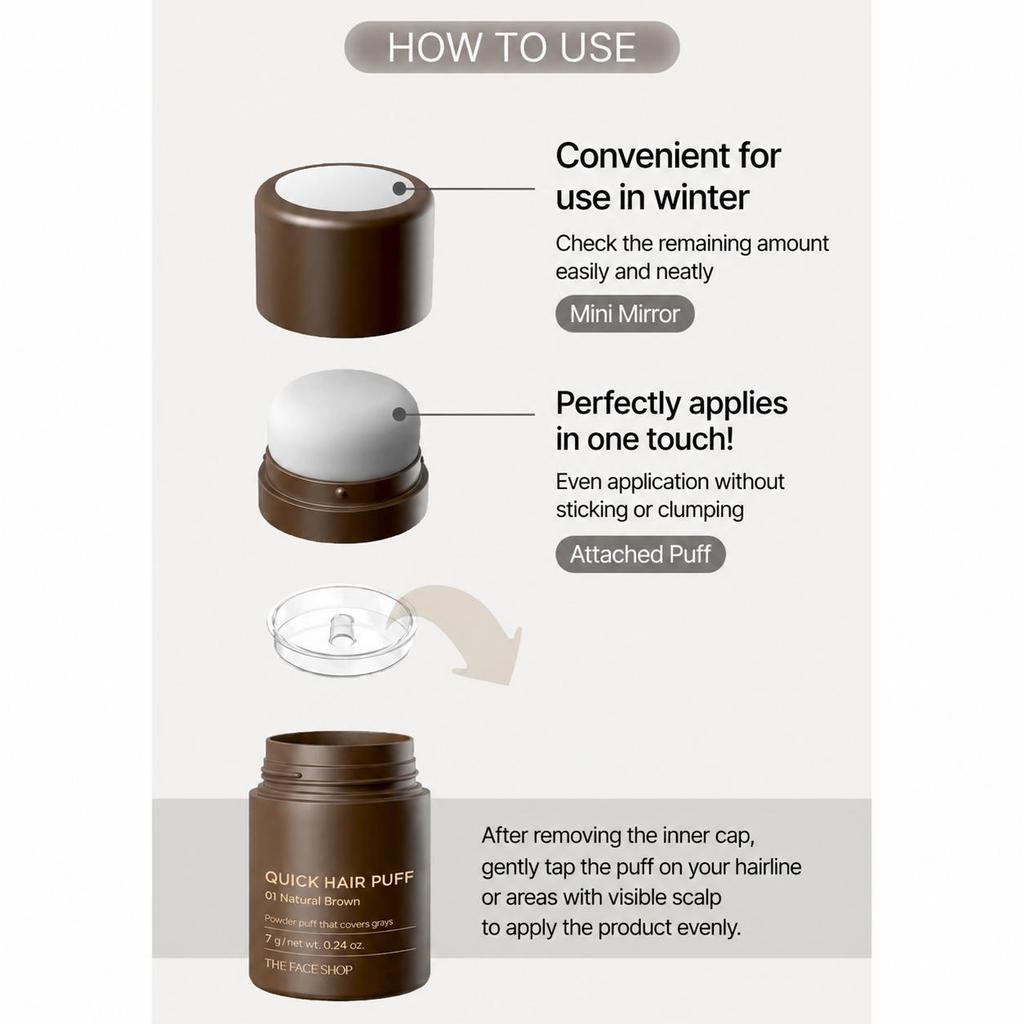 The Face Shop Quick Hair Puff 7g (4colors)