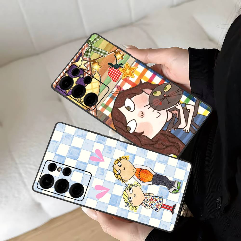 Charlie And Lola Anime Phone Case For Samsung S 24 Fe 25 Ultra Plus 20 Lite 21 30 22 23 24 22 Ultra 5G Fundas