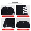 Unisex College Style Cotton Yarn-Dyed Casual Cardigan Jacket