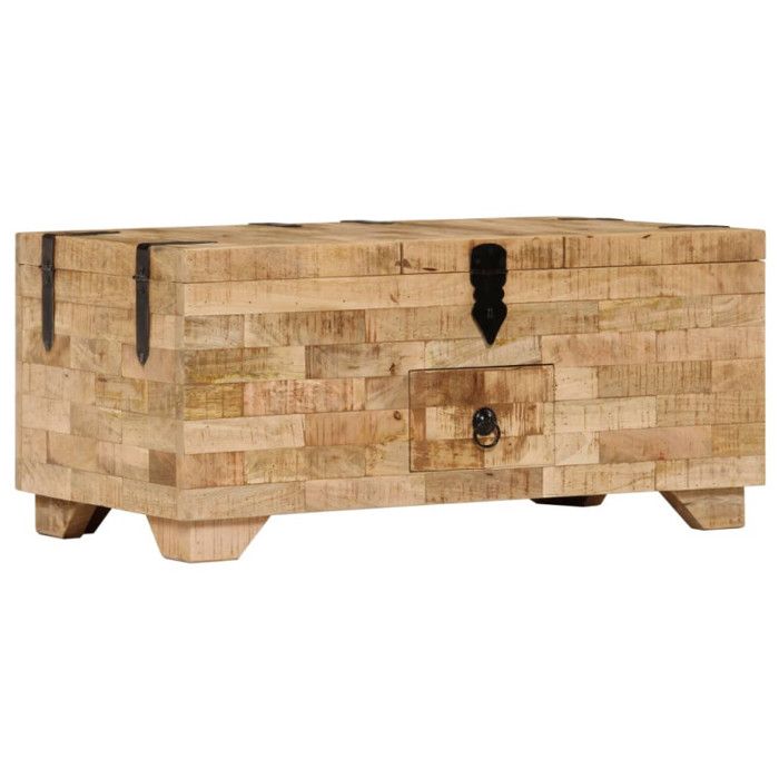 VidaXL Table basse Bois de manguier massif 80 x 40 x 35 cm