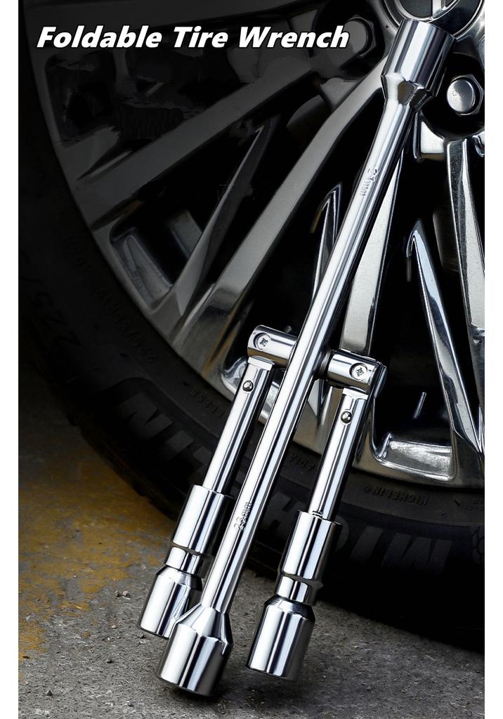Xiaomi 17/19/21/23mm Folding Cross Lug Wrench Car Tire Repair Tool Labor-Saving Auto Socket Spanner Adjustable Wheel Nut Lug Remover