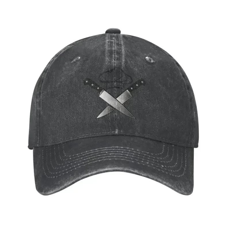 Personalized Cotton Funny Cooking Skull Knife Chef Baseball Cap Women Unisex Adjustable Dad Hat Streetwear