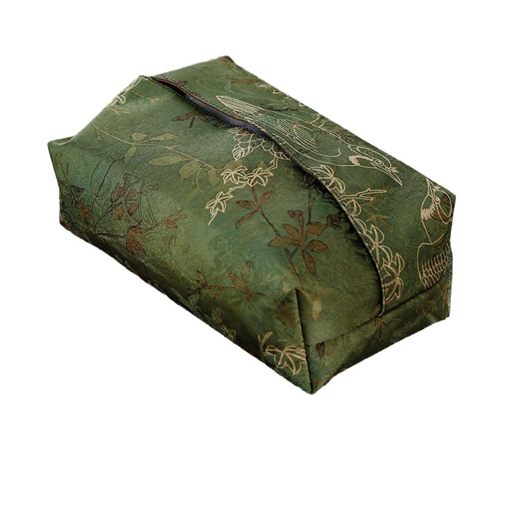 

Dust-proof Chinese Retro Tissue Box Fabric Napkin Bag Household Tissue Bag Living Room Style A