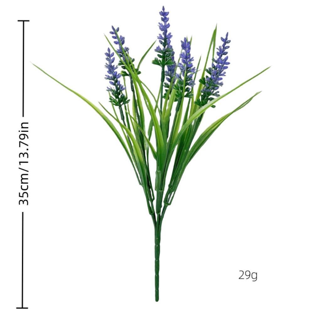 DIY Vase Ornaments 35cm Artificial Fall Flowers Adjustable Durable Faux Lavender Flowers Lifelike Faux Plants Home Porch