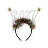 Cute 2027 Happy New Year Headband Sequin Star Strip Headwear Christmas Headpiece  Masquerade Party
