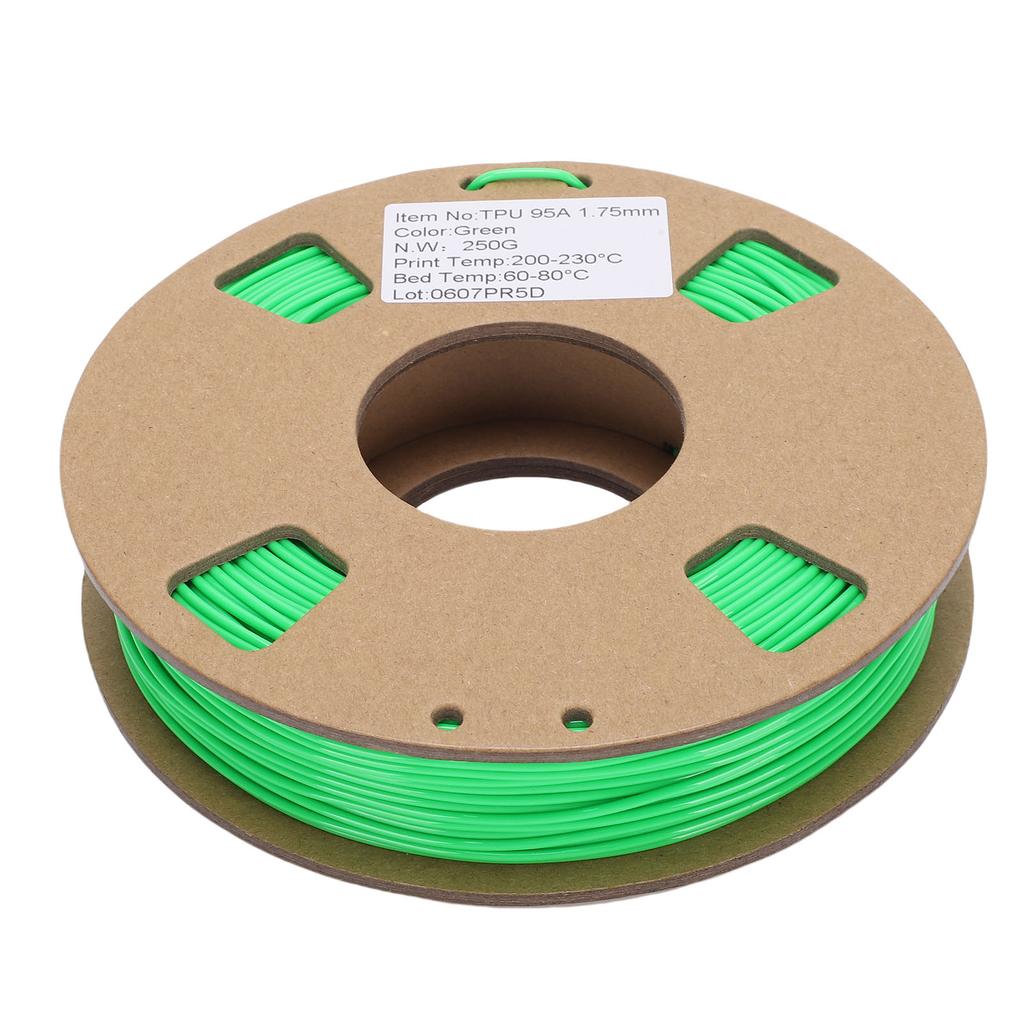 3D-Drucker Filament 250g 1.75mm 95A TPU Flexibel Hohe Elastizität Drucker Filament Ersatz 0.02mm Genauigkeit