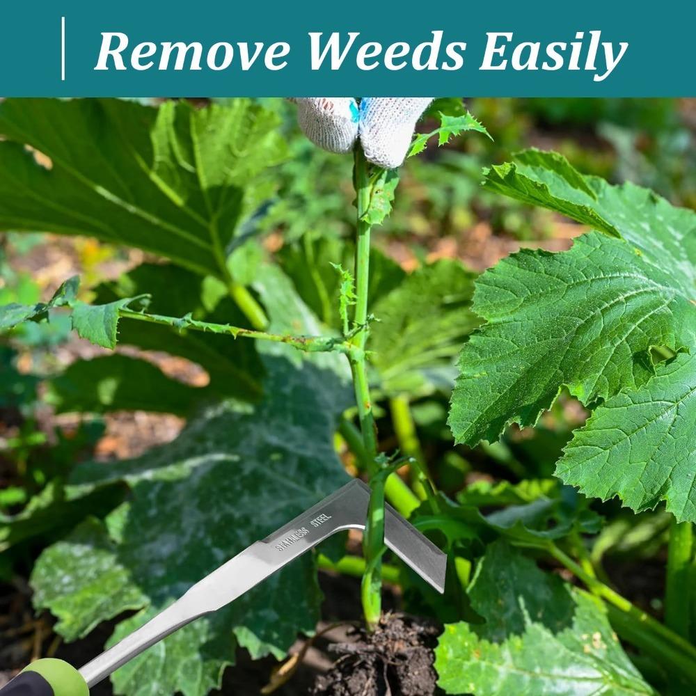 L-tvarovaný nástroj na odstraňování plevele ze spár Zahradní ruční nástroj na odstraňování plevele Nerezový nástroj na odstraňování plevele Rýč Kořenový vytrhávač Zahradní nářadí