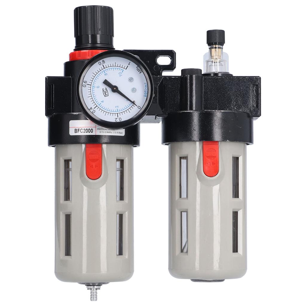 Air Filter Pressure Regulator Aluminum Alloy Compressed Air Filter Regulator with Gauge for Hydraulic Systems