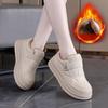 Damen Winter Schnürstiefel mit dicker Sohle Fell eins leicht warm kälteabweisend gefüttert Schneestiefel rutschfest abriebfest lässige Sneaker Baumwollstiefel Board Schuhe