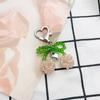 Elegant Crystal Beaded Bowknot Keyring Sweet Cherries Bowknot Key Chain with Crystal Beads Personalized Keyring Ornament