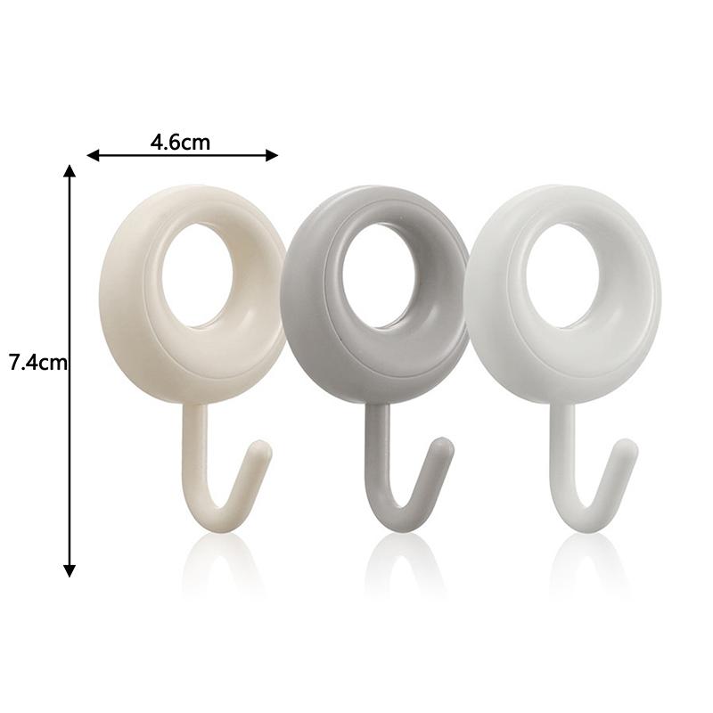 4Pcs Hook Strong Adhesive Sticker Wall Hang Load-Bearing Hook No Nail Traceless Door Back Hook No Punch Sticky Hook Key Hanger