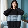 Plus Size Women's Wear with Fleece Thickening Niche Design Sense Long Hoodie