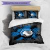 Set Biancheria da Letto Stampato 3 Pezzi Atalanta FC Traspirante Copripiumino con Federe Biancheria da Letto Decorativa per Camera da Letto Casa