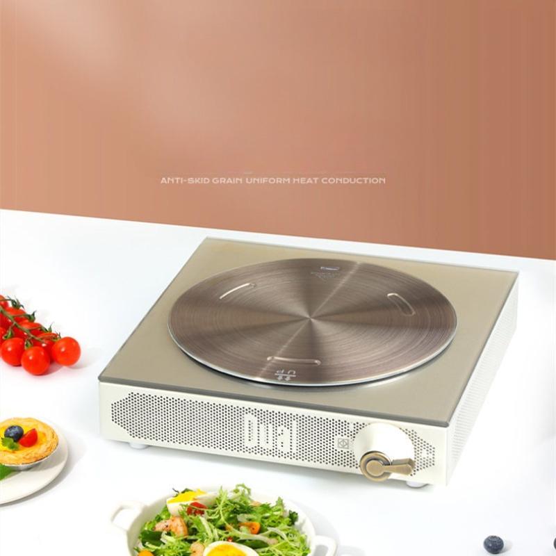 1Pc  Explosion Induction Cooker Heat Conducting Plate Heat Conducting Sheet Super Magnetic Pad Stainless Steel Heat Conducting Plate Rose Gold