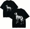 Gefleckter Hund Geschenk T-Shirt Herren Damen Harajuku Oversized Unisex Kurzarm Streetwear hohe Qualität Paare heißes Produkt Bequem