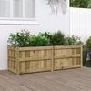 VidaXL Planter, Raised Bed, Flower Box, Plant Pot, Flower Box Garden Patio Terrace Balcony, Brown Wood of 837488