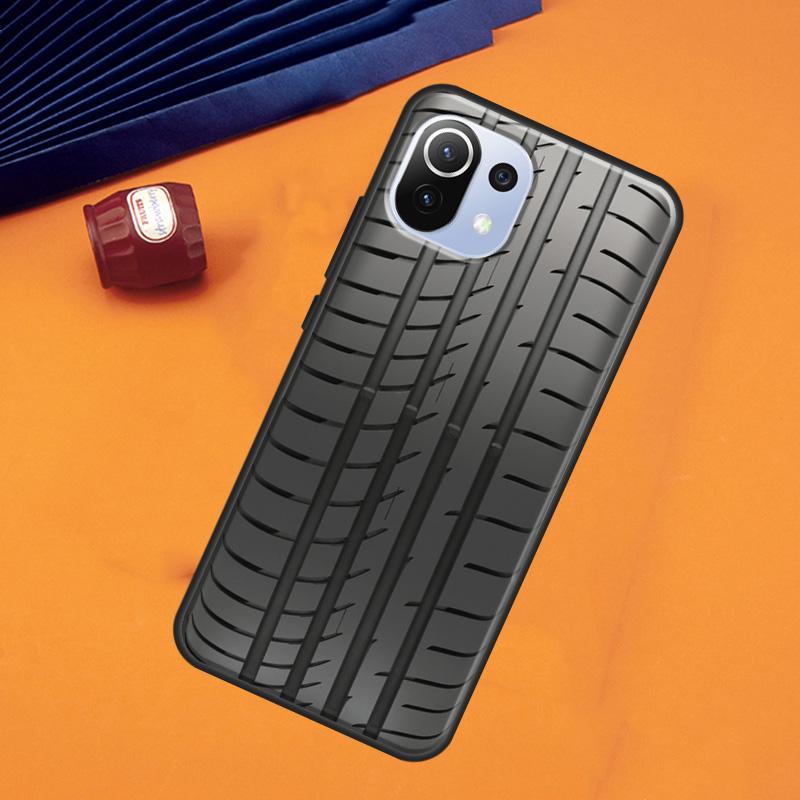 Tire Tread Tyre Track Case For POCO F5 X3 X5 Pro F3 F4 X4 GT M5s C40 Cover For Xiaomi 13 11T 12T Pro 12 Lite 12X