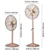 SucceBuy Industriële Staande Ventilator 16/18/24 Inch 75-Graden Oscillerende Ventilator In Hoogte Verstelbare Staande Ventilatoren met 3 Instelbare Snelheden