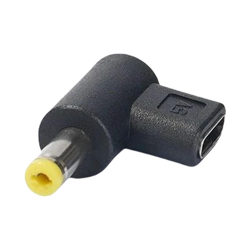 

USB Type C to 5.5x2.5/3.0x1.1/4.0x1.7/4.8x1.7/3.5x1.35/5.5x2.1mm Female 90 Degree Power Charging Adapter for Laptop