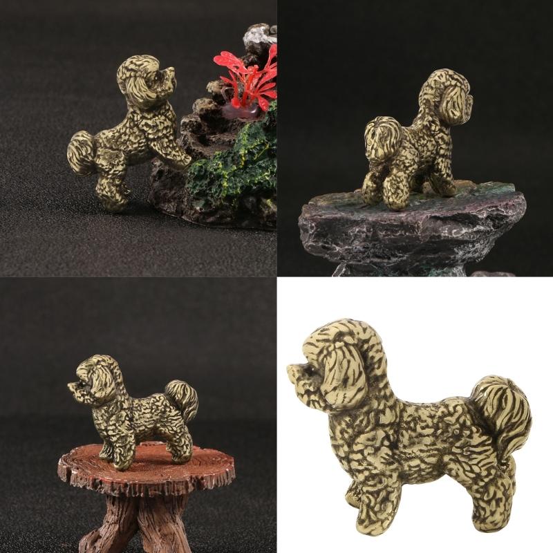 Metal Animal Statues Figurines Retro Dog Statue Figurines Sculptures Tabletop Centerpieces Home Decors Collectibles