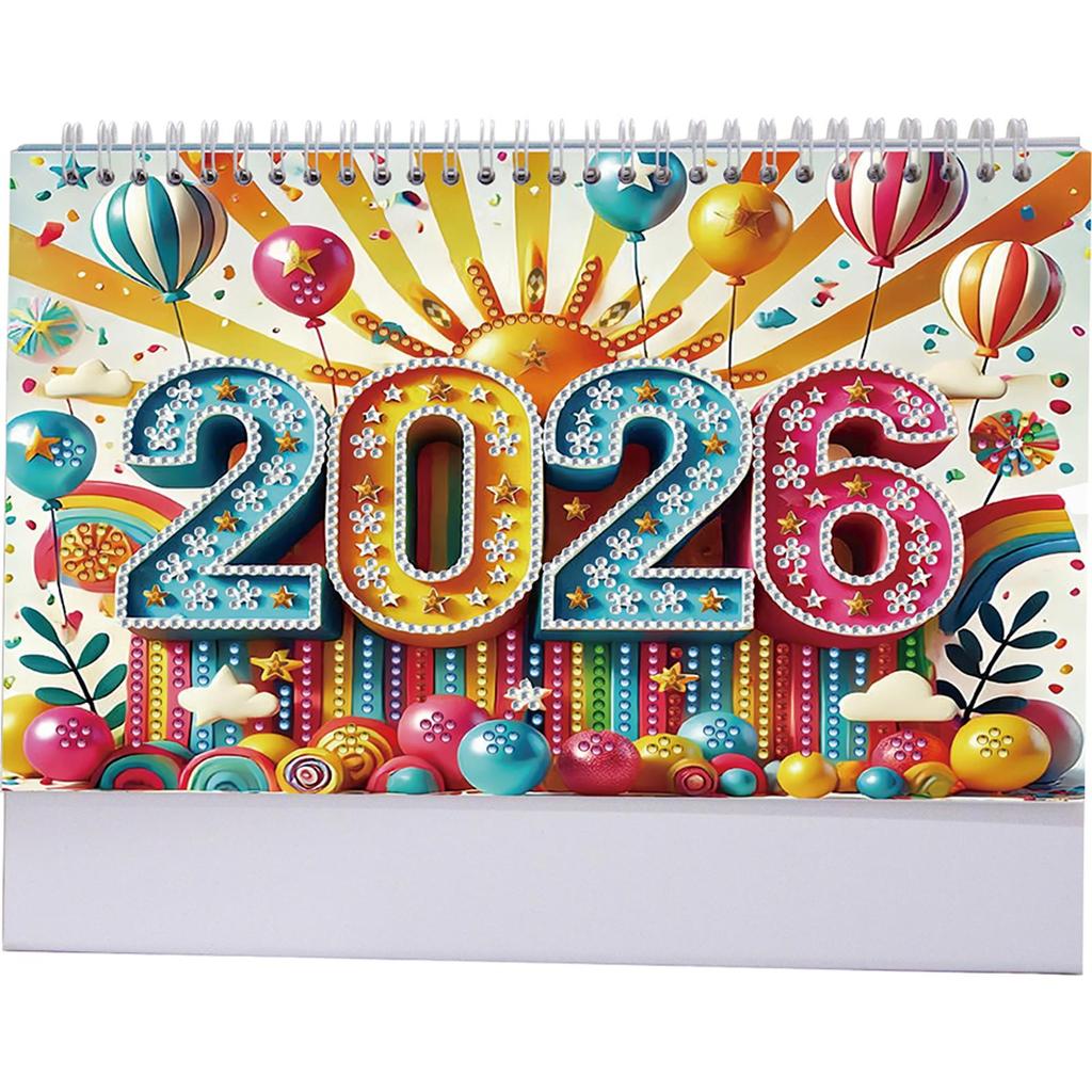 Diamond Painting Monthly Calendar Kit Diamond Painting Paper Calendar Monthly Flip Tabletop Calendar for Adults Beginners