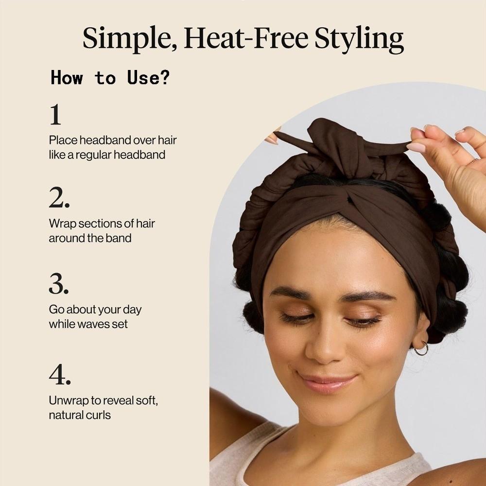 Fascia Morbida Senza Calore per Ricci 2 in 1 Strumento per lo Styling dei Capelli Fashion Bastoncino Arricciacapelli per Donne