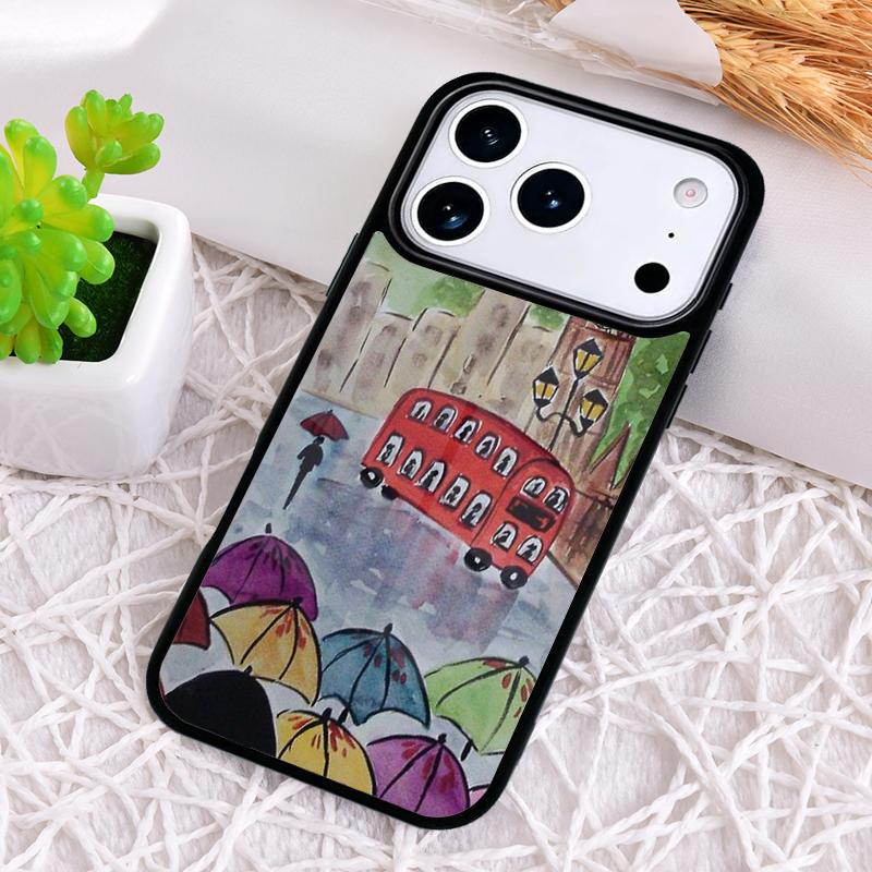 

Лондон Биг Бен Автобус Чехол для Телефона для iPhone 17 Air 16 15 11 12 14 13 Pro Max Ударопрочный Чехол iPhone 12 Pro Max