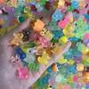 6/18/36/54pcs Luminous Mini Resin Animal Mushroom Figurine Glow In The Dark Miniature Figures Ornament Fairy Garden Accessories