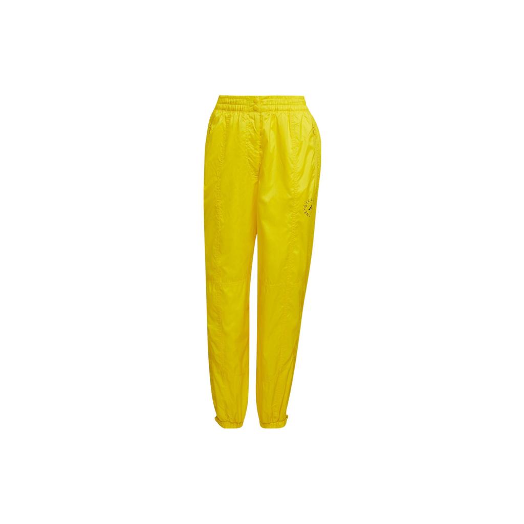 Adidas X Stella McCartney Logo Print Elastic Waist Jogger Pants Women Bottoms Yellow HI6072