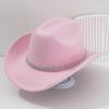 New light luxury top hat British cowboy hat Rhinestone gemstone accessories hat strap hat Panama hat