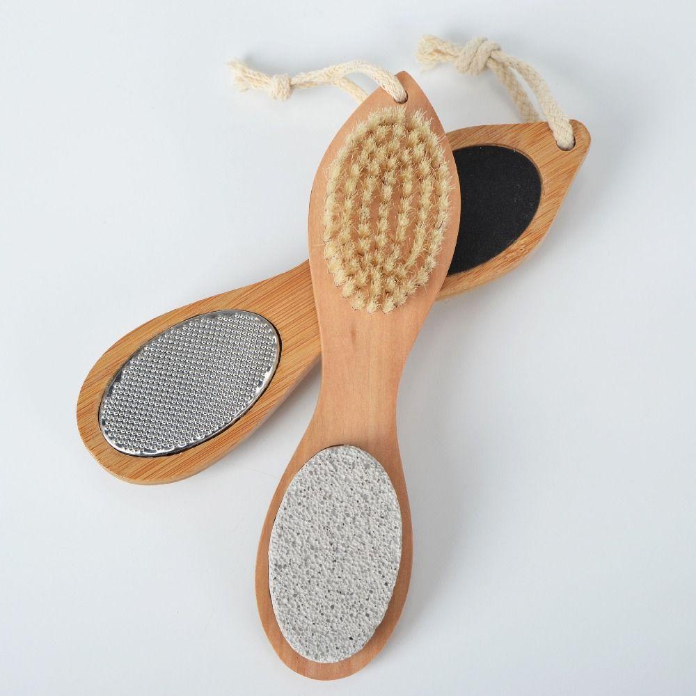 Multi-functional Foot Care Tool Wooden Exfoliating Foot Scrubber Personal Care