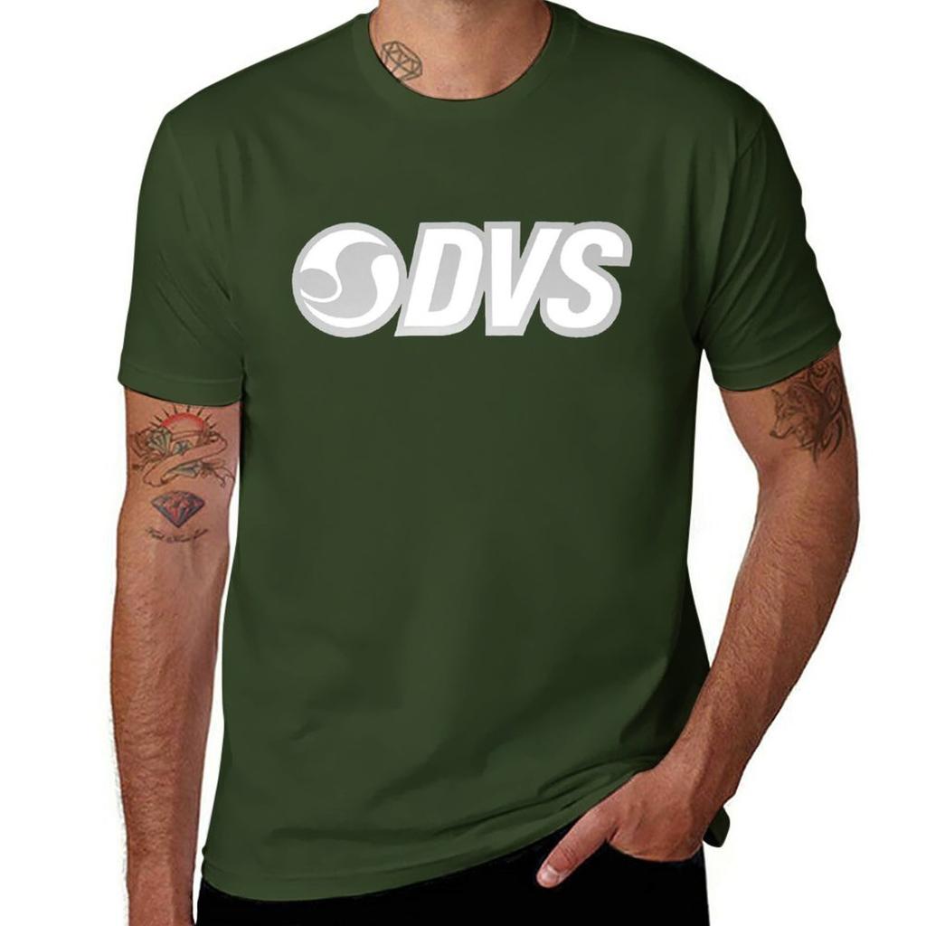 DVS Retro Skateboard T Shirt Design. T-Shirt Customizeds Blanks Mens Plain T Shirts
