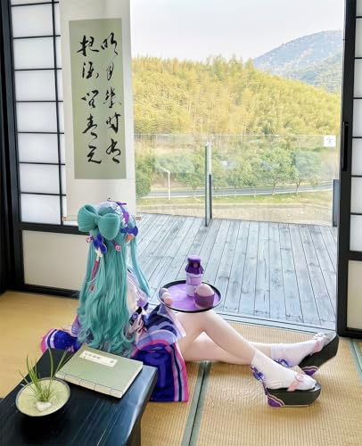 NOKIJP Yumemizuki Mizuki Wig, "A Dream of Intimacy" from Genshin Impact, Cosplay, Heat-Resistant Wig, Smooth and Easy To Style, Genshin Impact Lightni