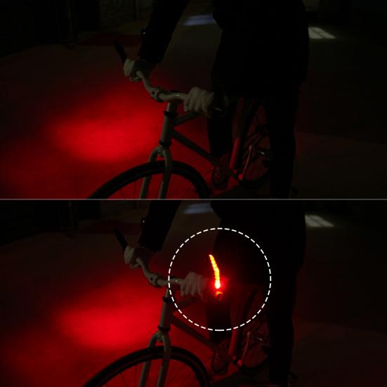 2Pcs Handlebar Turn Lights Safe Anti-rust Aluminum Alloy Horn Handlebar with LED Turn Light for MTB Bicycle