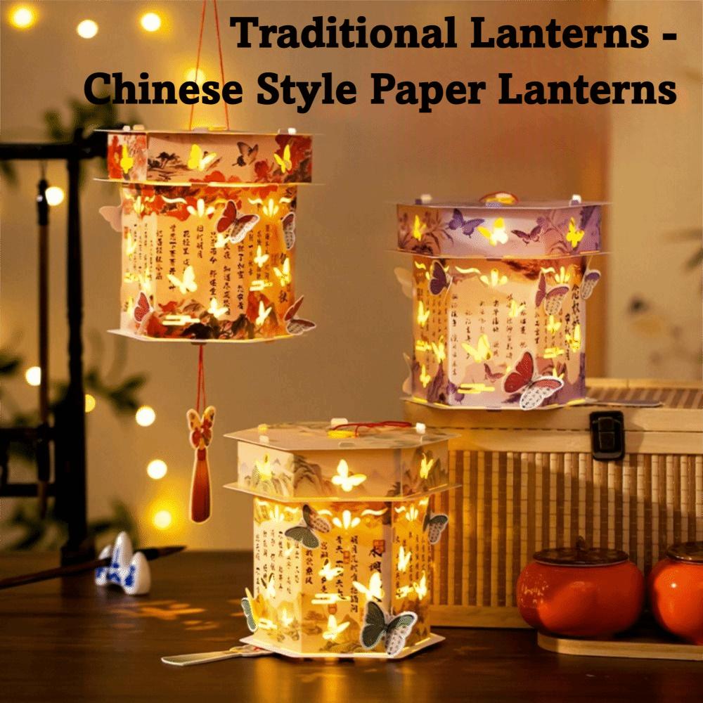 DIY Luminous Mid-Autumn Festival Lantern PVC Material New Year Lanterns  Holiday Decorations
