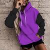 Women's Casual Long Sleeve Color Block Hoodie Sweatshirt